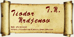Tiodor Mrđenov vizit kartica